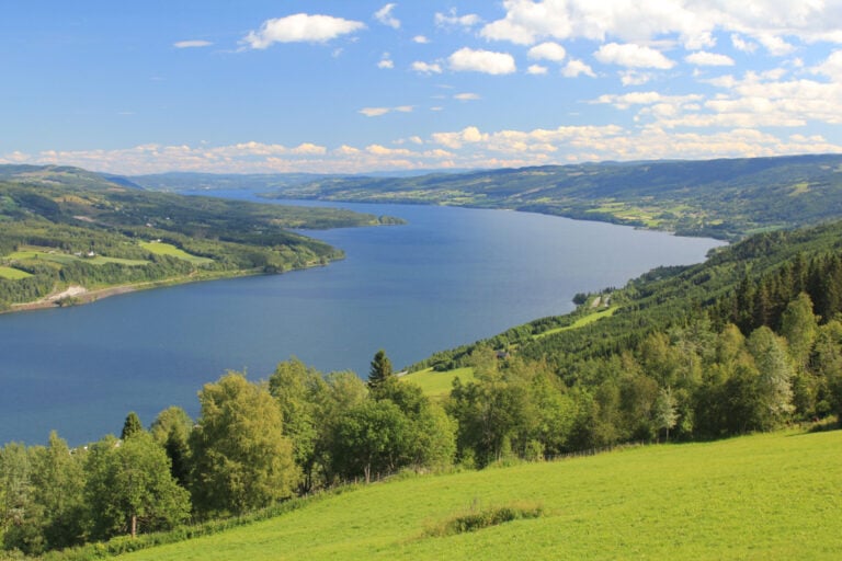 Lake Mjøsa landscape.