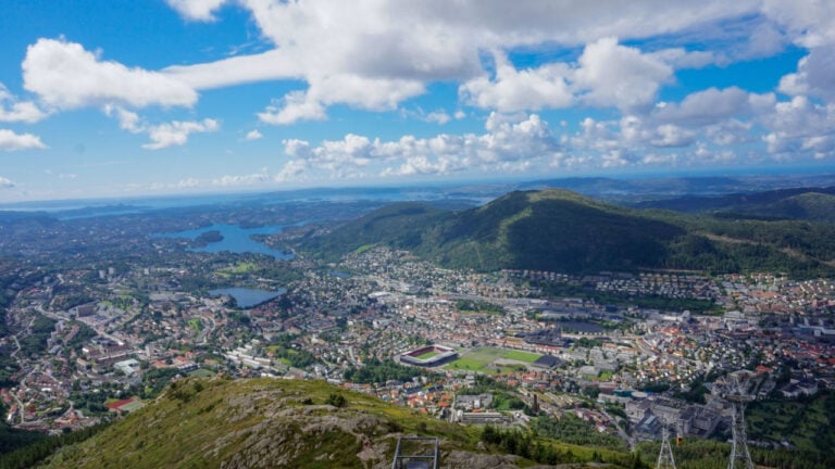 View of Bergen from Mount Ulriken.