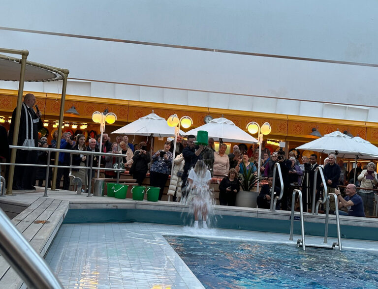 Arctic Circle ceremony on the MS Borealis.