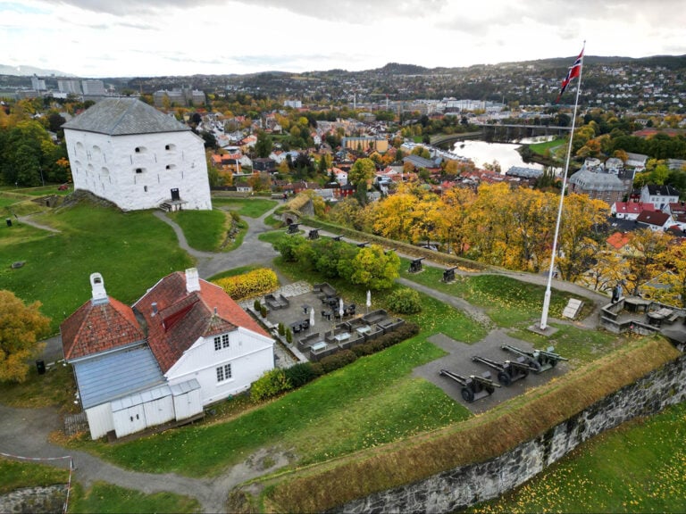 Drone image of Kristiansten fortress. Photo: Daniel Albert.