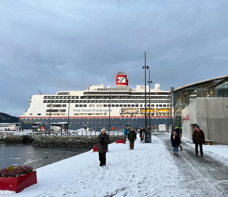 Fred Olsen Borealis docked in Trondheim, Norway.