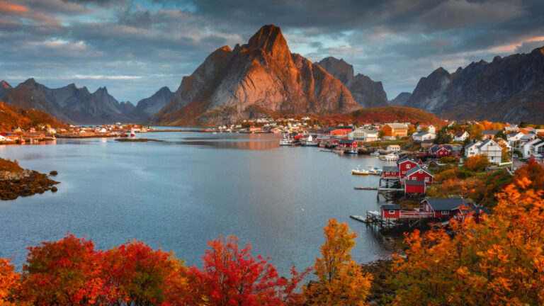 Lofoten in fall colors.