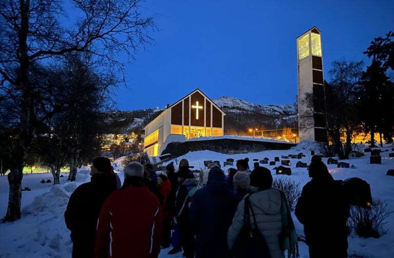 Narvik war cemetery in the evening.