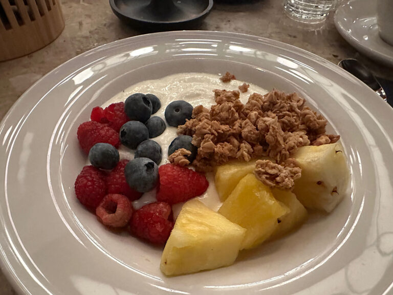 Breakfast plate in the Grand Cafe.