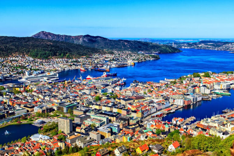 A view across Bergen, Norway.