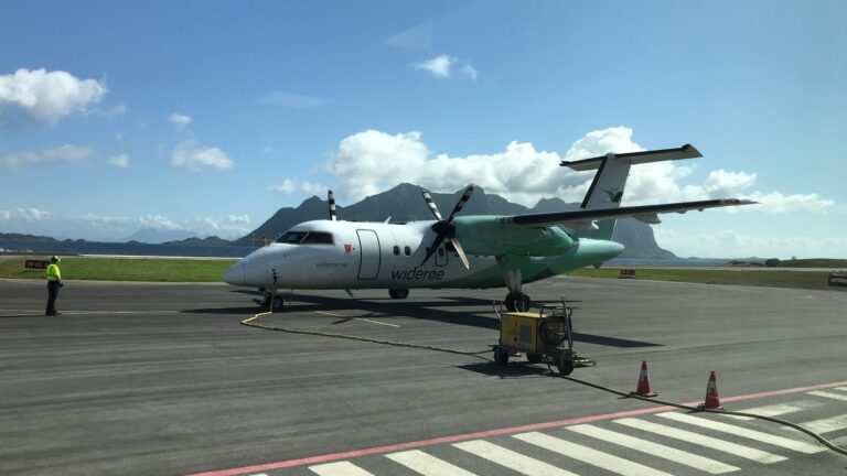 Widerøe Dash-8 aircraft in Norway.