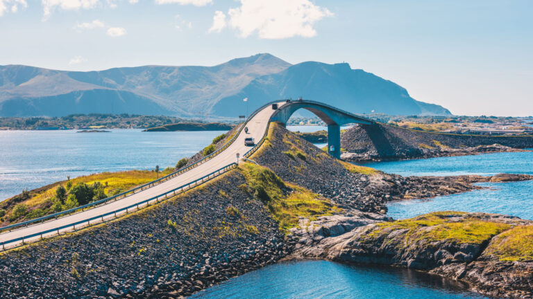 Atlantic Road car road trip in Norway