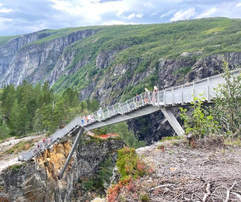 Controversial footbridge at Vøringsfossen.
