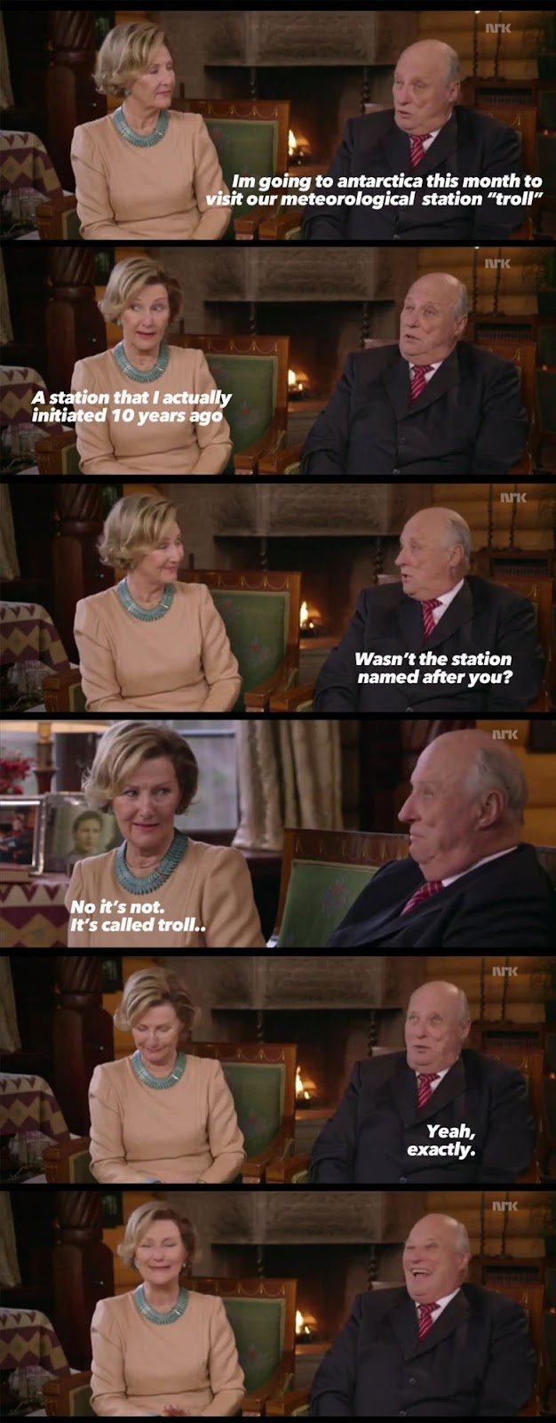 Queen Sonja and King Harald meme.
