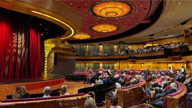 Neptune Lounge theatre on Fred Olsen Borealis cruise ship. Photo: David Nikel.