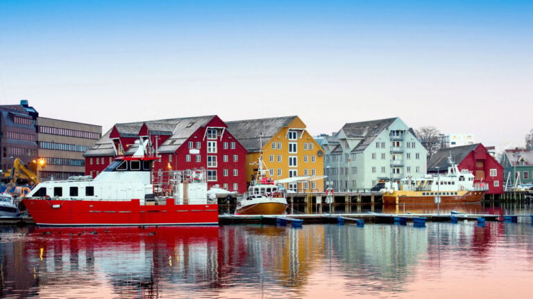 Harbour view in downtown Tromsø.