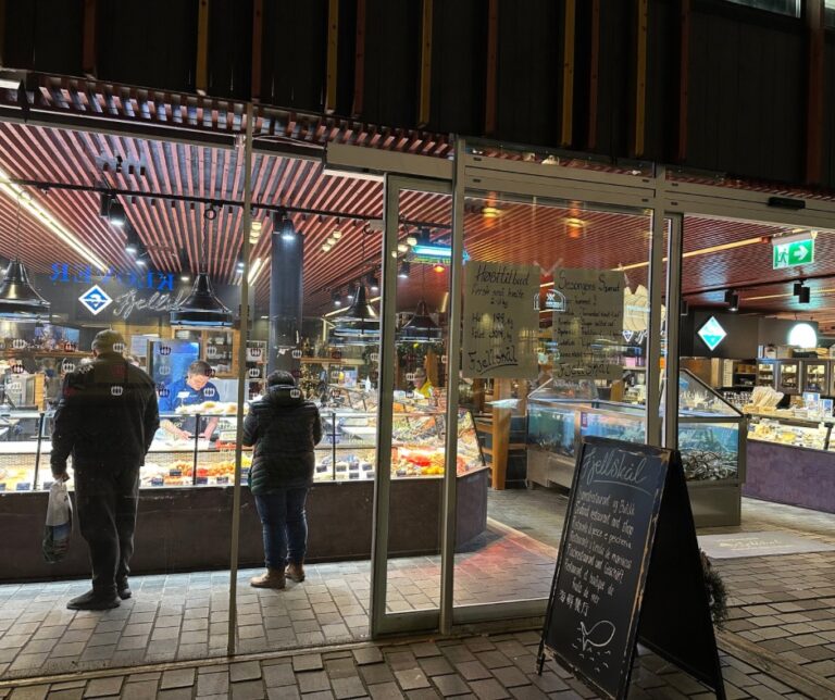 Food hall at Bergen Fish Market.