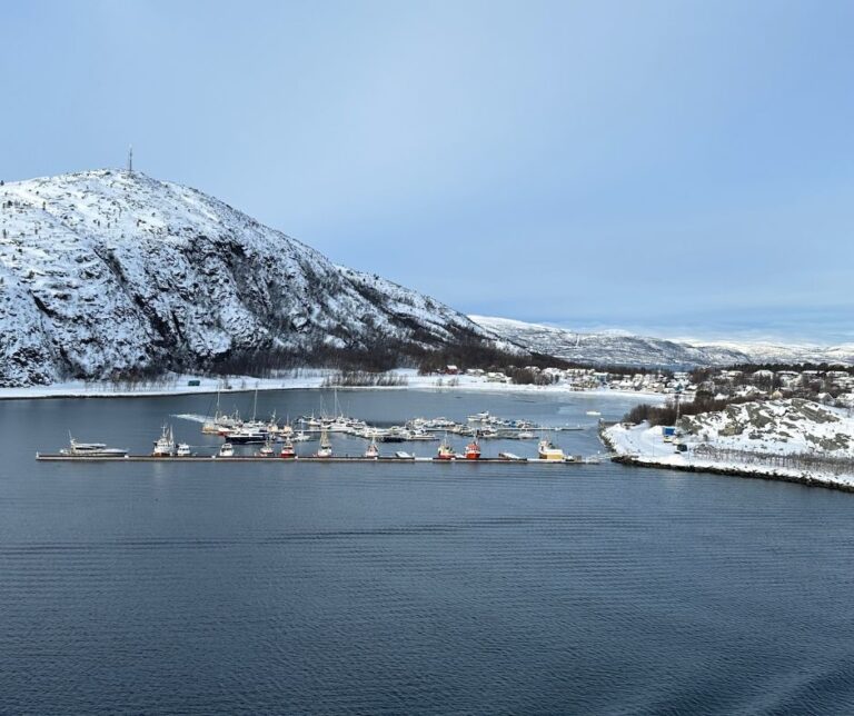 Approaching the port of Alta in Northern Norway.