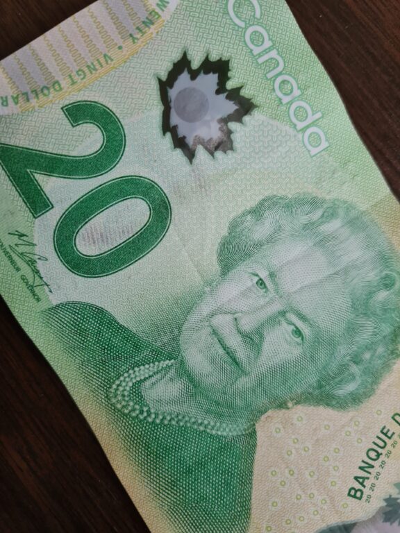 Canadian twenty dollar banknote.