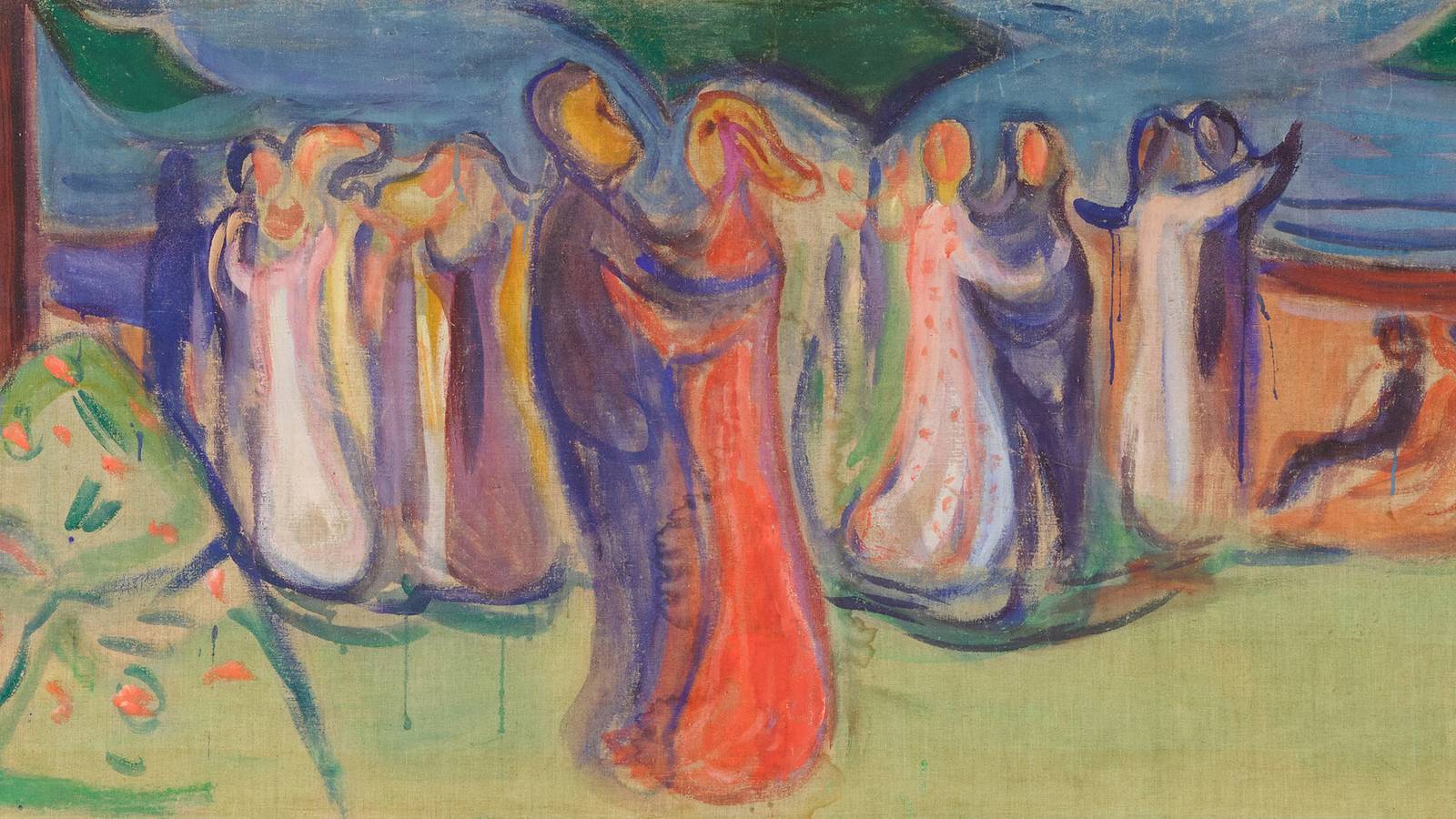 A section of 'Dance on the beach' by Edvard Munch. Photo: Sotheby's.