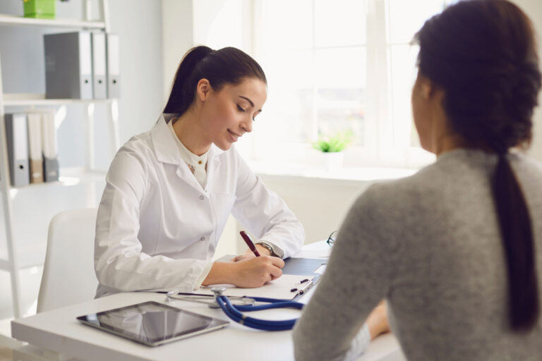 Medical consultation at a doctor in Norway.