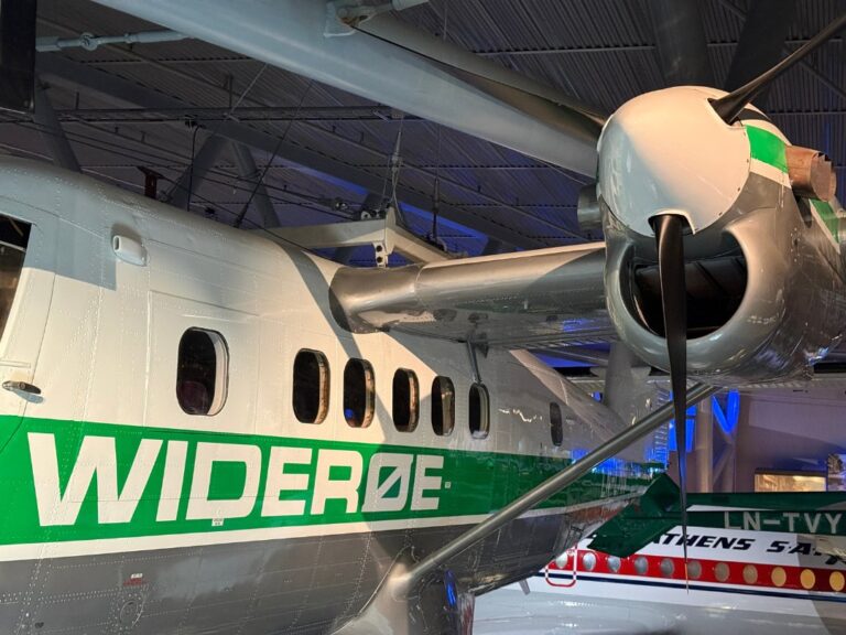 Widerøe Twin Otter plane in the Norwegian Aviation Museum in Bodø. Photo: David Nikel.