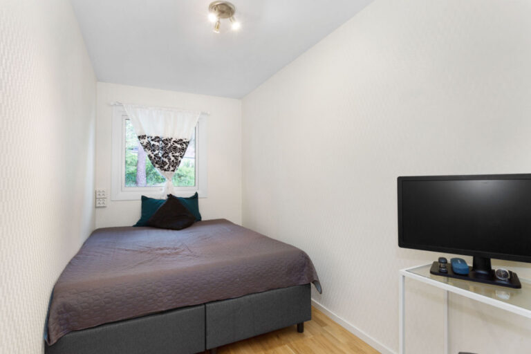 Bedroom in a Norwegian apartment.