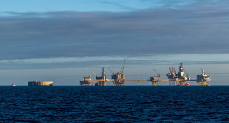 Ekofisk oil field on the Norwegian continental shelf.