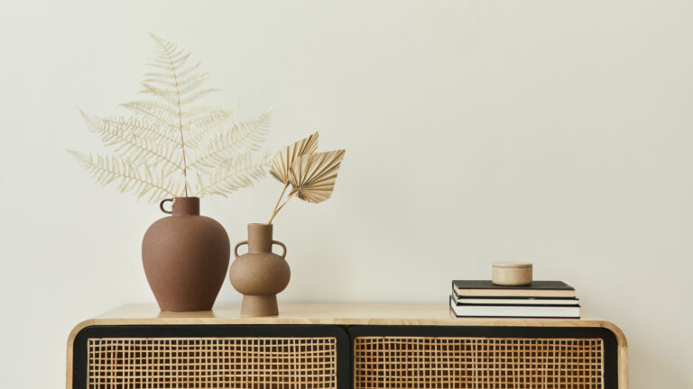 Interior of a Scandinavian design apartment.