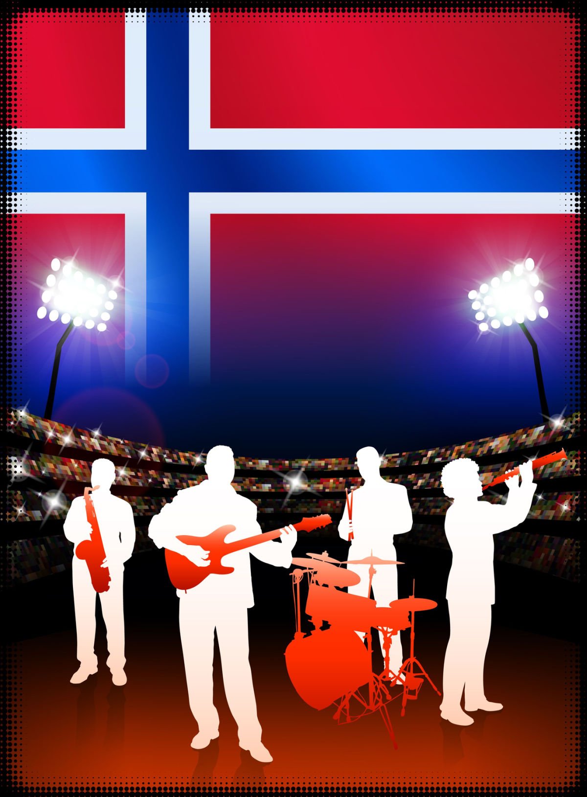 An image of a live band in Norway.