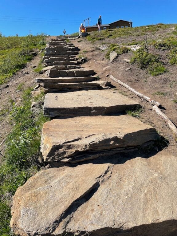 Sherpa stone steps in Tromsø, Norway.