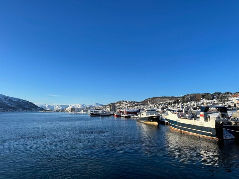 Tromsø seen from Breivika harbour.