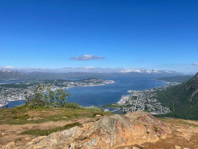 View of Tromsø in the summer.