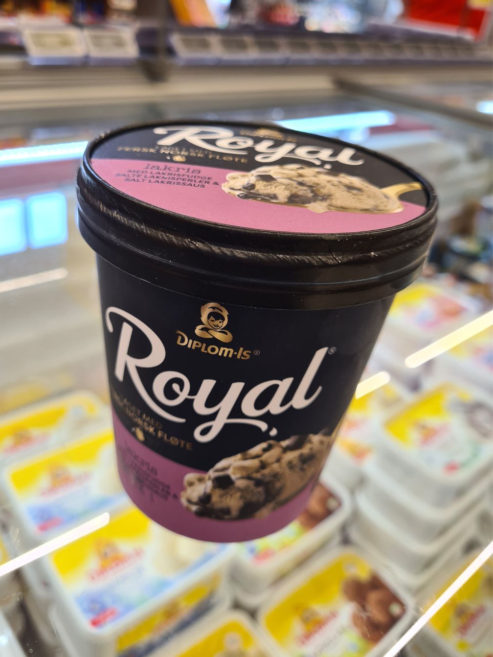 Diplom-is Royal lakris: Norwegian liquorice ice cream.