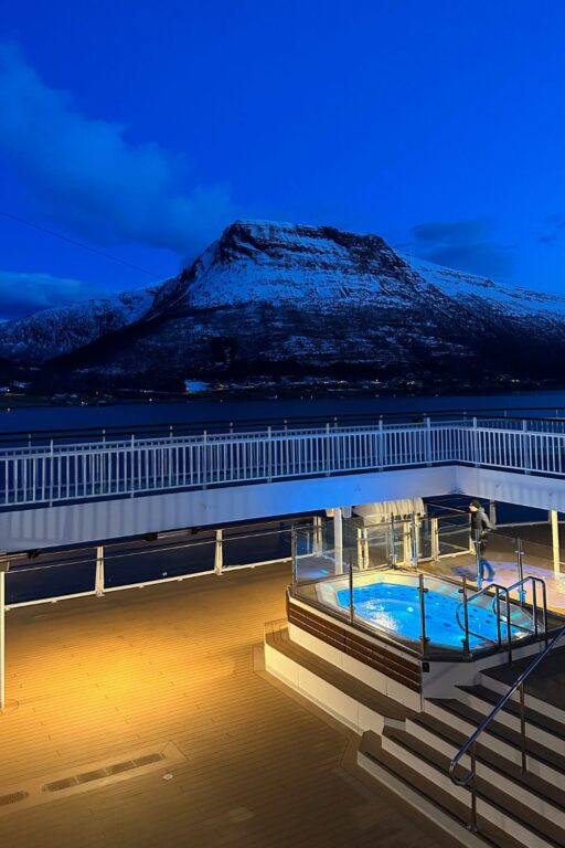 Outdoor deck space on Havila Capella.