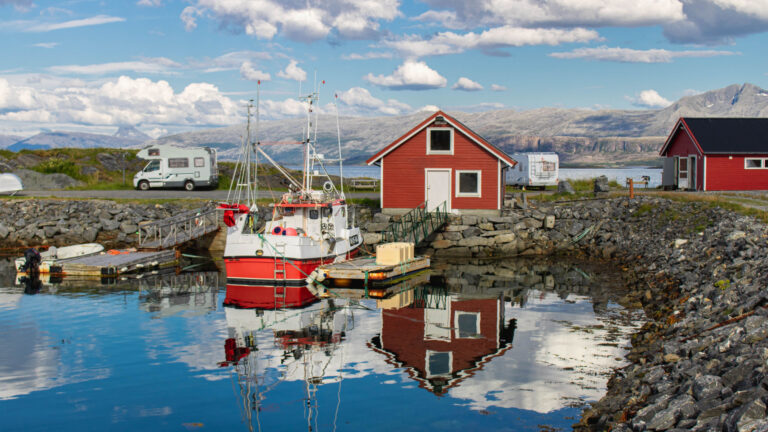 Beautiful coastline of Vega, Norway.