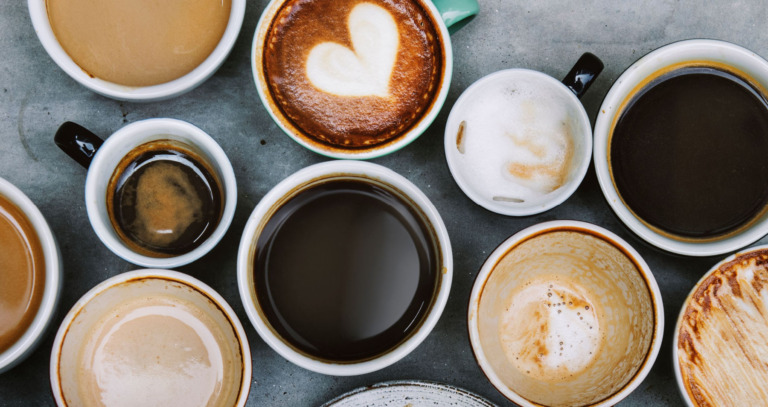 A selection of coffee drinks in Norway.