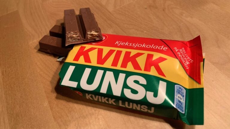 Freia-owned Kvikk Lunsj chocolate wafer.