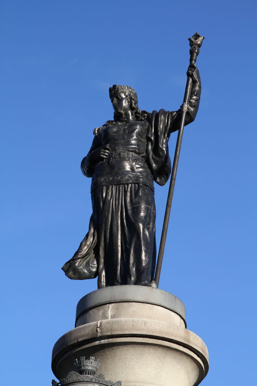 Statue of Norse goddess Frigg in Stockholm, Sweden.
