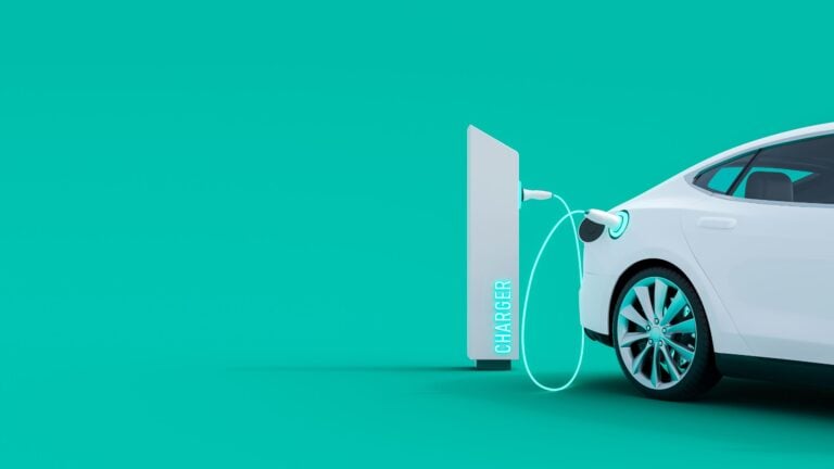 Electric car in Norway illustration.