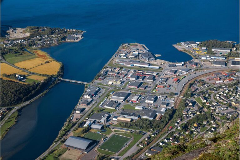 View of Åndalsnes city.