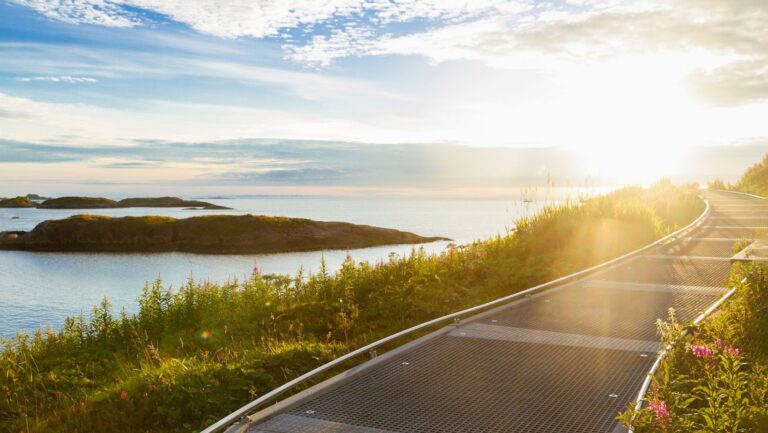 Walkway at Eldhusøya on the Atlantic Road.