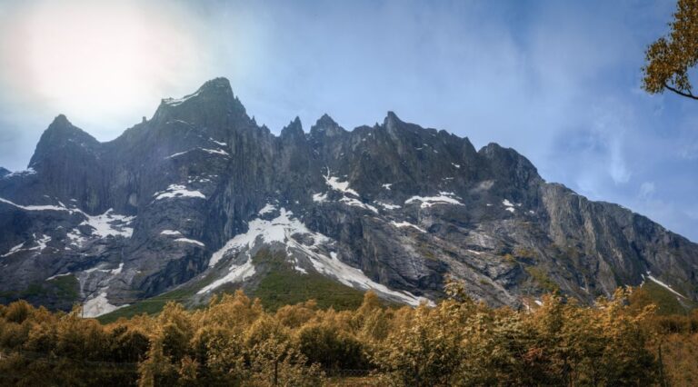 Trollveggen rock face in Norway.