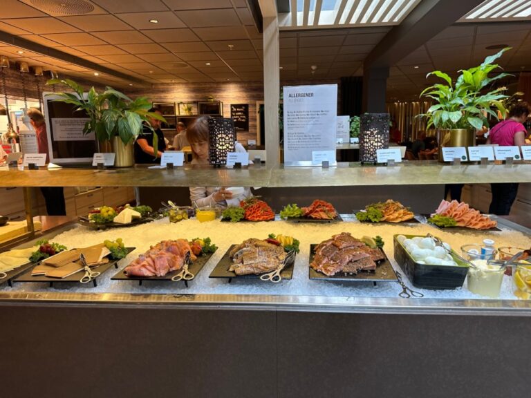 Scandic breakfast buffet in Drammen.