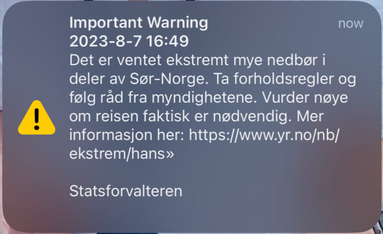 Nasjonal varsling i Norge.