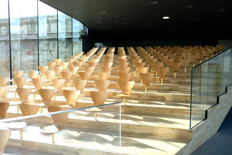 Series 7 chair designed by Arne Jacobsen in auditorium space at the Maritime Museum of Denmark. Photo: ephst / Shutterstock.com.