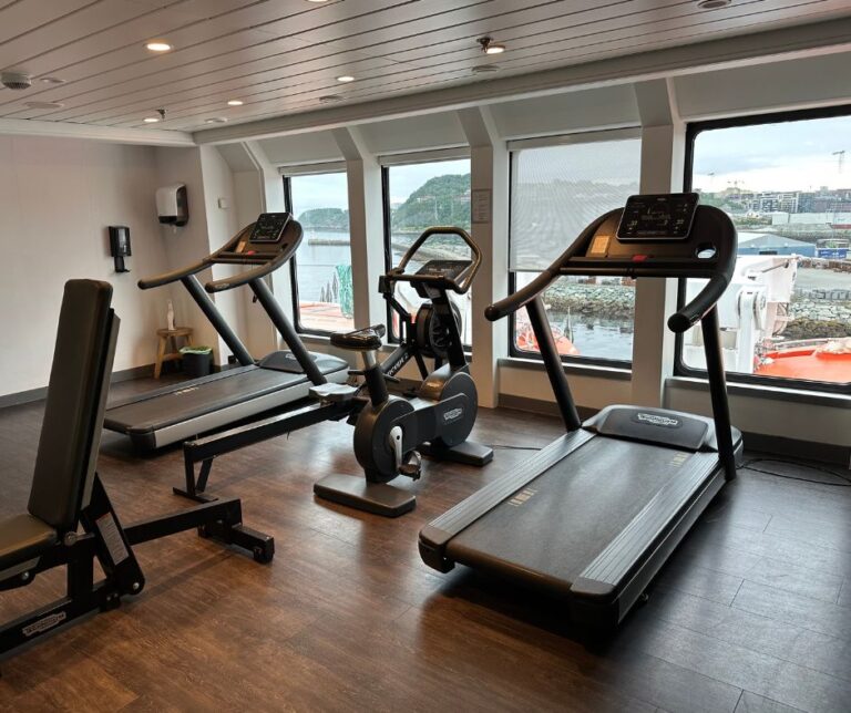 Small fitness room on the Hurtigruten MS Polarlys.
