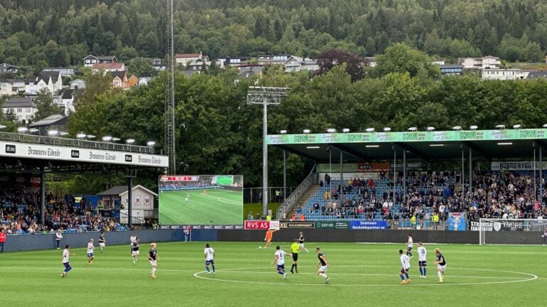 Strømsgodset's Marienlyst Stadium in Drammen. Photo: David Nikel.