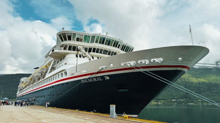 Fred Olsen Balmoral docked.