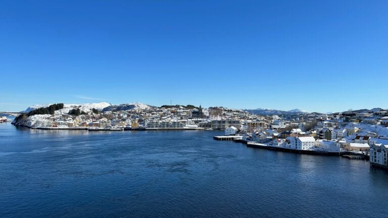 Kristiansund waterfront in the late winter.