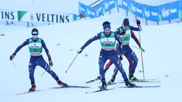 Cross-country skiing in the Nordic Combined FIS World Cup event in Italy. Photo: LiveMedia / Shutterstock.com.