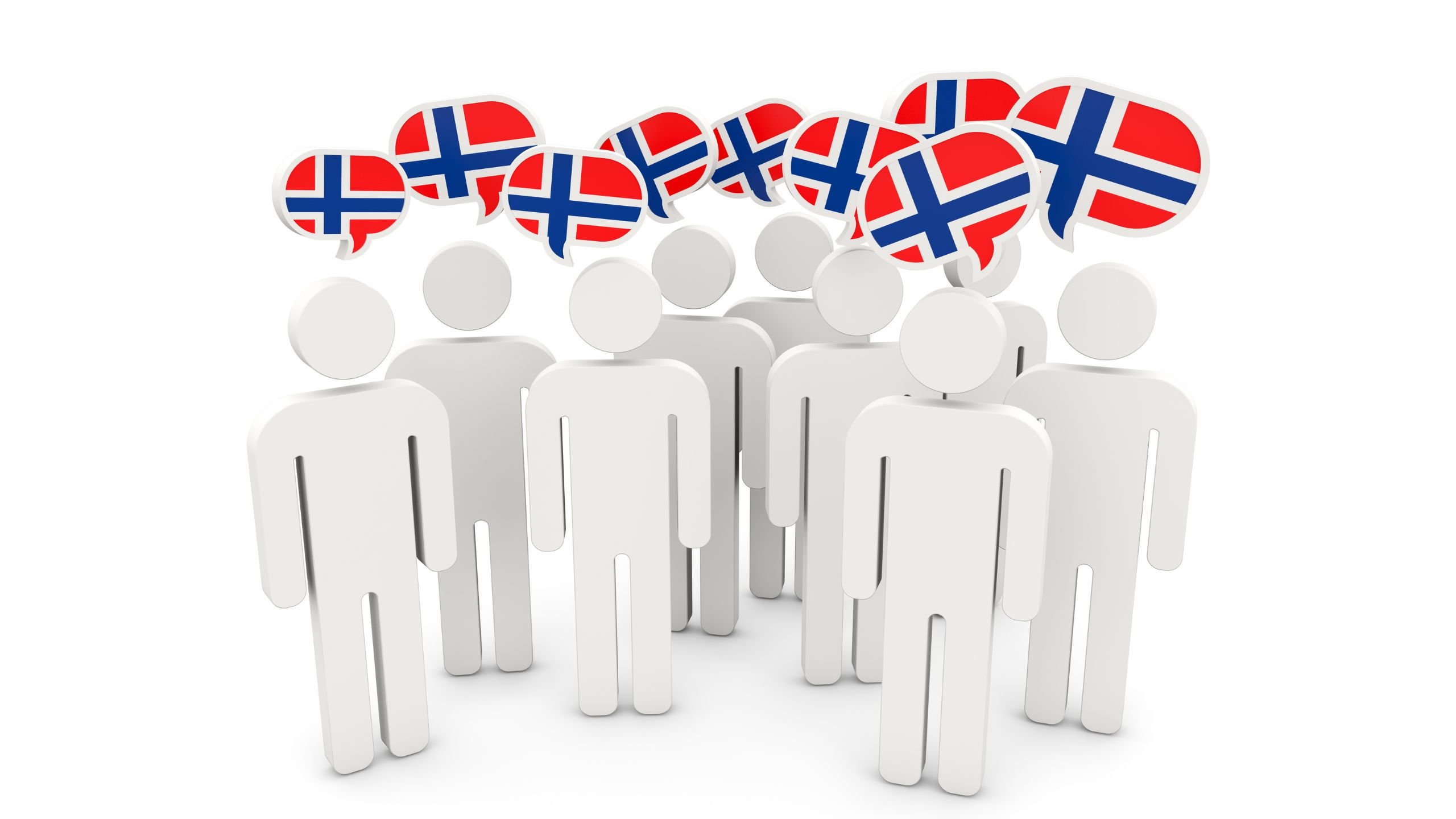 Norway people with opinions concept image.