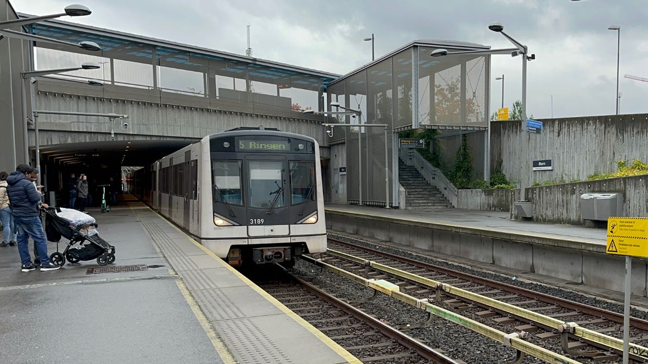 Oslo metro public transport station.