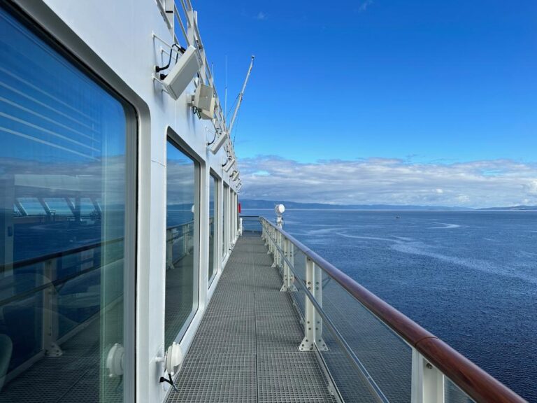 Panorama deck at the front of the Havila Castor.