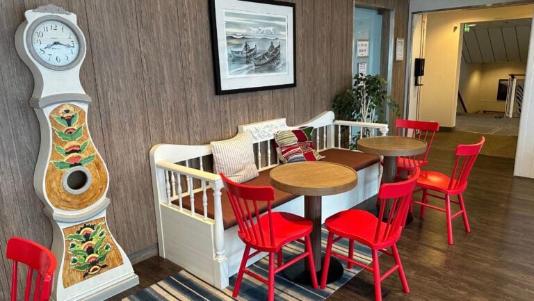 Quirky furniture in Multe cafe on Hurtigruten Polarlys.